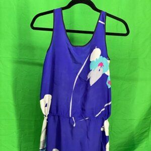 Silk sundress Flower print yon Kim Size M